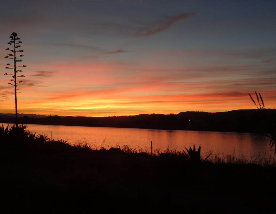 Sonnenuntergang vor Ihrer Terasse