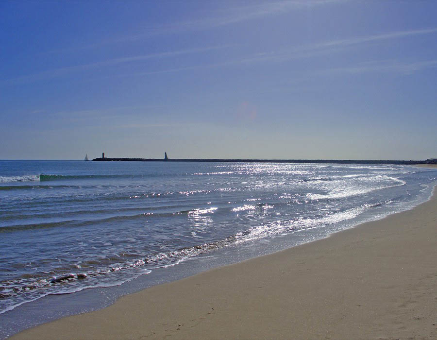 Strand hinter dem Haus